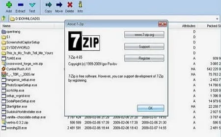 7Zip รองรับรูปแบบต่างๆ