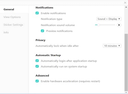 Entre configuración de usuario