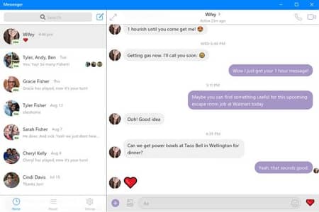 Facebook Messenger ข้อความ