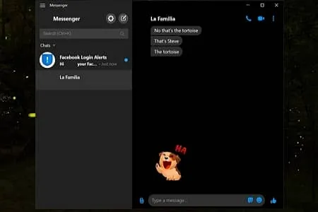 Facebook Messenger Dark Mode