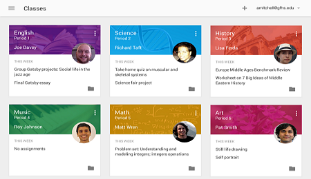 Google Classroom 类型