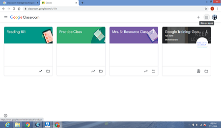 Google Classroom มือถือ