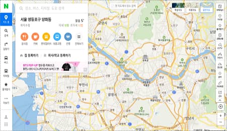Naver Map PC ค้นหาสถานที่