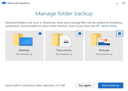 Sincronización de onedrive