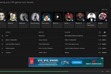 Spotify поиск музыки