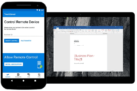 TeamViewer mobile device support