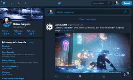 Twitter Dark Mode