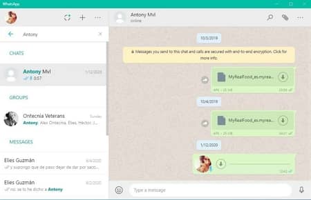 Tin nhắn văn bản WhatsApp trên PC