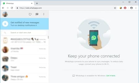 WhatsApp PC เว็บ