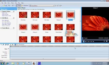 Windows Movie Maker эффект видеоперехода