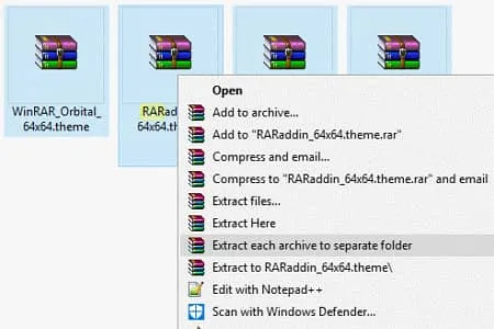 WinRAR compression format